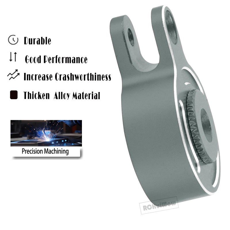 RCHuiWow RC Servo Saver Set 25T ترقيات جزء لـ 1/10 Big Rock 3S BLX، Granite/Senton 3S BLX & Mega550، Kraton/Outcast 4S BLX، 1/8 Typhon 3S BLX & Mega550، سبيكة ثابتة وصلة توجيه مؤازرة، تيتانيوم - Image 4